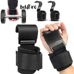 boldfire Weight Lifting Hooks, Adjustable Lifting Grips for Men and Women Hand Grip Hand Support-picture-14