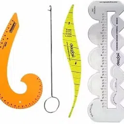 pmw 4 IN 1 SCALLOP SCALE,,S SCALE,6 SCALE, HOOK NEEDLE Ruler-picture-25