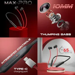 nextgen 48 Hours Playtime Bluetooth Wireless Neckband Headphones Earphone_8D Bluetooth & Wired Headset image 3