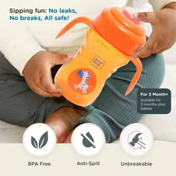 meemee Baby Sipper cup BPA free non spill for kid/toddler anti leak/detachable handle image 3