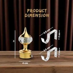 red polo Gold Rod Rail Bracket Metal image 3