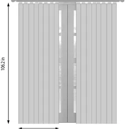 cortina Blue Polyester Floral 9ft Semisheer Eyelet 2 Pc Long Door Curtains image 4