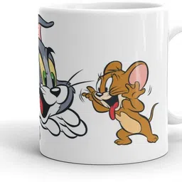 umang Printed Coffee Cup TOM CHASING JERRY For Brother Sister Nephew Boy Girl Kids Children Cousin Niece Ceramic Coffee Mug image 2