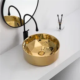 grey entreprises BEST GLODEN BASIN 112 GLOSSY FINISH GOOD QULITY WASH BASIN/DESIGNER TABLE TOP Table Top Basin-picture-25