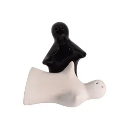 the decor lane Tasteful Twins Black & White Ceramic (Set of 2) Salt & Pepper Shaker image 5