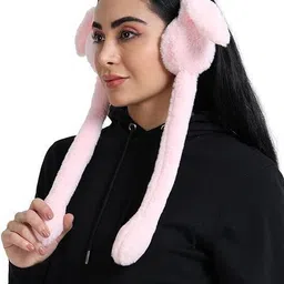 arhubs Cute Plush Bunny Ear Muffs for Girls | Soft & Warm Winter Ear Covers Ear Muff image 5