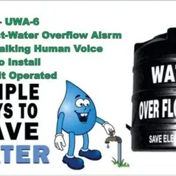 Bhram Wired Black Water Tank Overflow Alarm with free sensor (pack of 1) Wired Sensor Security System image 4