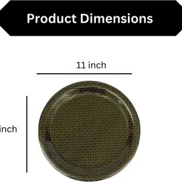 globenox Pack of 3 Melamin Heavy Melamine Plate Dinner Set Pack of 3 Golden Line Design Dinner Set-picture-11