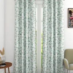 the conversion Green Polyester Light Filtering 8 Feet Eyelet Curtain (1 Piece) image 1