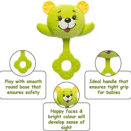 v india Baby Non-Toxic BPA Free Plastic Rattle Toys (Pack of 3) (Premium Quality) Rattle image 3
