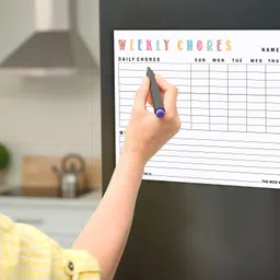 inkdotpot Magnetic Whiteboard Weekly Chores Routine Planner Chore Chart Refrigerator-SL image 5