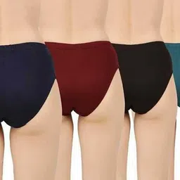 amul priya Pack of 4 Women Hipster Multicolor Panty image 2