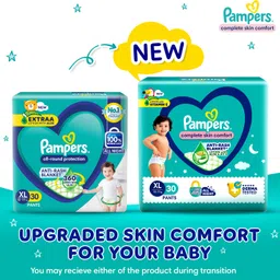 pampers Complete Skin Comfort Pants, Anti-rash blanket, Lotion with VitaminE & Aloe Vera - XL image 2