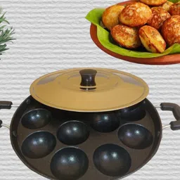 hriday PP-ALUMNM-Paniarakkal-7699 Paniarakkal Set with Lid 1 L capacity 20 cm diameter-picture-18