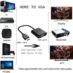 NeroEdge TV-out Cable HDMI 2 VGA Adapter Cable 1080P HDTV HDMI to VGA Adapter image 2