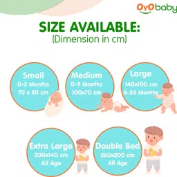 oyo baby Cotton Baby Bed Protecting Mat image 3