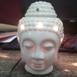 luxantra Rose Electric Ceramic Buddha Head Aroma Oil Air Freshener with Aroma Diffuser Set-picture-44