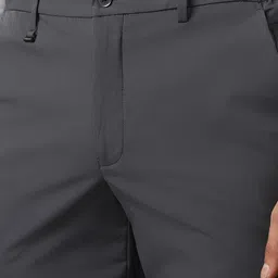 van heusen Men Slim Fit Grey Silk Blend Trousers image 5