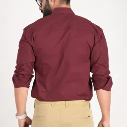 fubar Men Slim Fit Solid Spread Collar Formal Shirt image 2