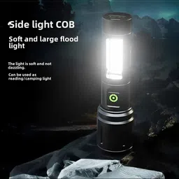 dazzel flex 370 (ZOOMABLE METAL)5 Modes Flashlight, Super Bright Cree T6 LED Light Torch image 4