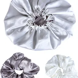 nnr SATIN SILK DUAL BONNET & SCRUNCHIES COMBO-16_2-picture-13