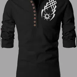 dimmy Men Printed Cotton Blend Straight Kurta-picture-12