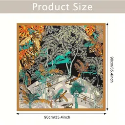 lqz Printed Polyester Women Multicolor Scarf image 3