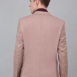 cantabil Men Solid Single Breasted Formal Blazer image 2