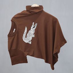 magneto Women Printed Round Neck Pure Cotton Brown T-Shirt-picture-23