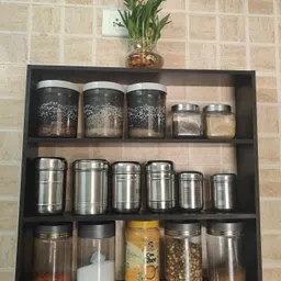 woodsy wonders Cutlery Kitchen Rack Kitchen Used Wall Mounting Decorative Shelf for Kitchen Used Cup Jar Containg Wood-picture-30