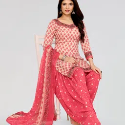anirav Unstitched Crepe Kurta & Palazzo Material Printed-picture-40