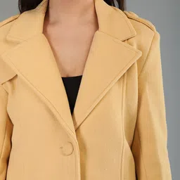 honnete 100 % Polyester Solid Coat For Women image 5
