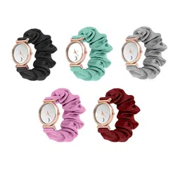 WATCHSTAR Women Patterned Dial & Textured Straps Digital Watch scrunchies new watch pack of 5-picture-39