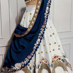 new pooja Embroidered Semi Stitched Lehenga Choli image 2