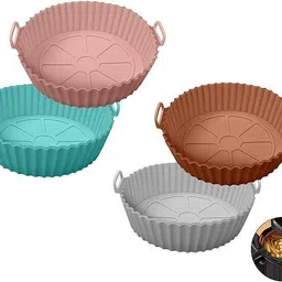 sunpantry Air Fryer Basket, Food Safe Oven Accessories, Reusable Pot with Ear Handle(4pcs) Airfryer Tray-picture-47