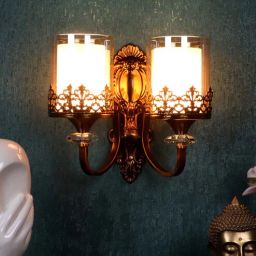 Saye Gold Iron Wall Light by Eliante by Jainsons Lights-picture-15