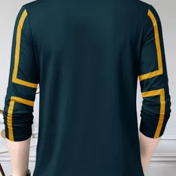 eyebogler Men Typography Round Neck Cotton Blend Blue T-Shirt image 2