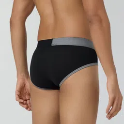 xyxx Pack of 2 Dualist Intellisoft Micro Modal Color Blocked Solid Men Brief image 2