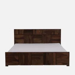 woodsworth from pepperfry Bergen Sheesham Wood King Size Bed In Provincial Teak Finish image 5