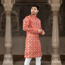 dhasu trendz Men Cotton Blend Kurta Pyjama Set image 2