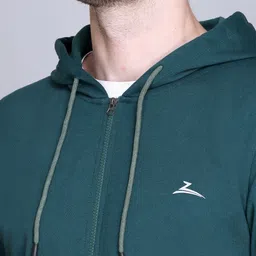 zeffit Men Full Sleeve Solid Hooded Sweatshirt image 4