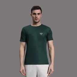 inktees Pack of 5 Men Solid Round Neck Polyester Multicolor T-Shirt image 5