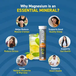 fast&up Magnesium Supplement +Zinc,Anti Stress,Muscle Recovery,Anxiety Relief- Lime&Lemon image 3