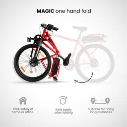 hornback X1s Full Size Foldable Electric Cycle Unisex , 10.40 Ah Battery, 60KM Range 27.5 inches Single Speed Lithium-ion (Li-ion) Electric Cycle image 2