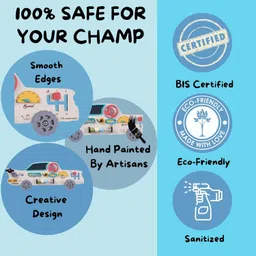 the funny mind Retro Car Wooden Busy Board Educational Fun Game for Toddlers and Kids image 5