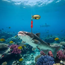 coral india Spinner Bait Brass Fishing Lure image 1