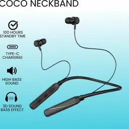 frony Coco Neckband Bluetooth Headphone With 3D Stereo Sound & Fast ChargingB233 Bluetooth Headset image 3
