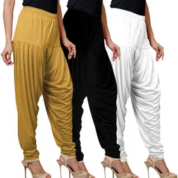 vee ess fashion Viscose Rayon Solid Patiala image 3