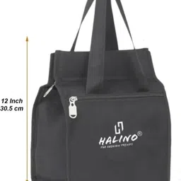 halino Jhola Bag Lunch Bag - Compact, Easy Wash, Smooth Zippers & Premium Fabric Waterproof Lunch Bag image 3