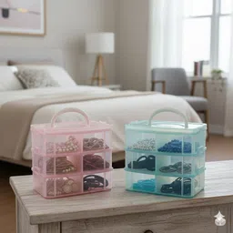 6 layer Six-Bay Storage Solution jewel box Storage Box-image-46